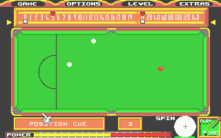 Steve Davis World Snooker screenshot 2 for Amiga